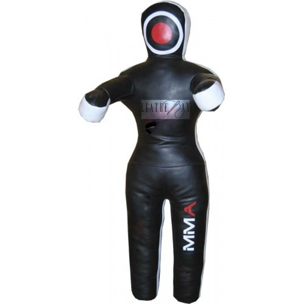 LEATHERAY MMA Jiu Jitsu Grappling Dummy Judo Punching Bag,Brazilian Jiu Jitsu Dummy,Wrestling Grappling BJJ Dummy Black Canvas-70 inches-Unfilled