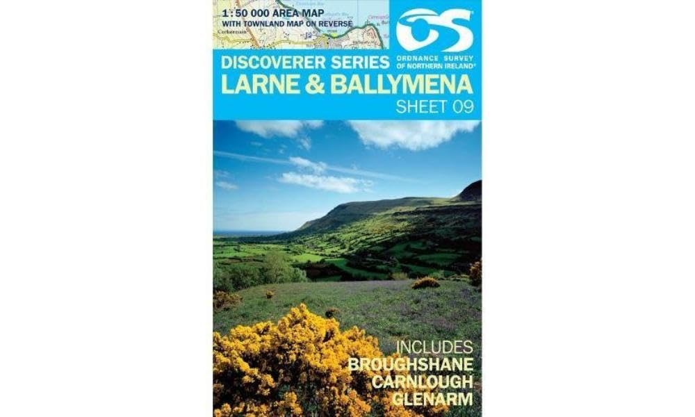 Larne & Ballymena Map | Broughshane, Carnlough & Glenarm | Ordnance Survey of Northern Ireland | OSNI Discoverer Series 9 | Northern Ireland | Walks | Hiking | Maps | Adventure