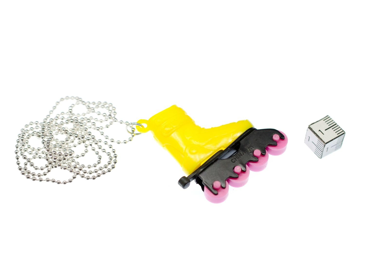 Miniblings Inline Skates Inliner Roller Skates Rollerskate Necklace 80Cm Yellow