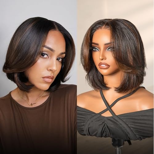 LUVME HAIR 5X5 Layered Cut Bob Wig 100% Human Hair