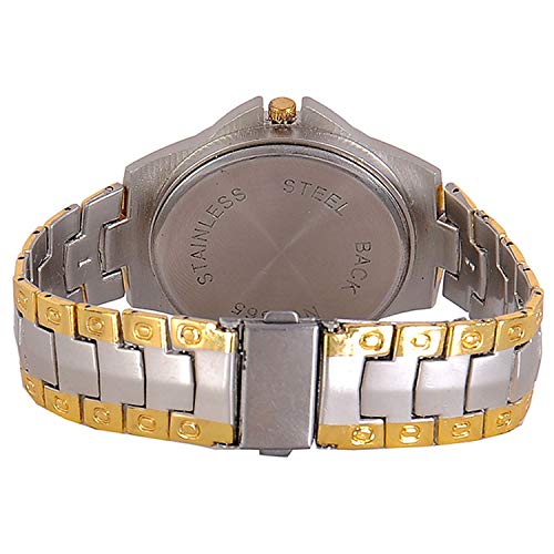 Image of Acnos Premium Silve Gold Strap Analogue Watch for Men Pack of - 1 R-Silver Gold in Gold Dial