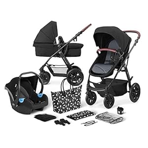 Kinderkraft Kinderwagen 3in1 XMOOV, Combikinderwagen, Kinderwagenset, Reissysteem, met Autostoeltje, Accessoires…