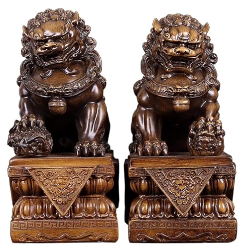 Estatuas guardianes Fu Foo Dogs grandes de resina