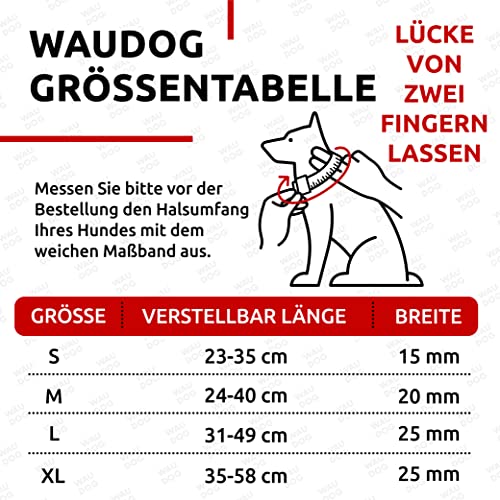 WAUDOG Wasserfest Verstellbares Hundehalsband für Große, Mittelgroße und Kleine Hunde - Metall Verschluss