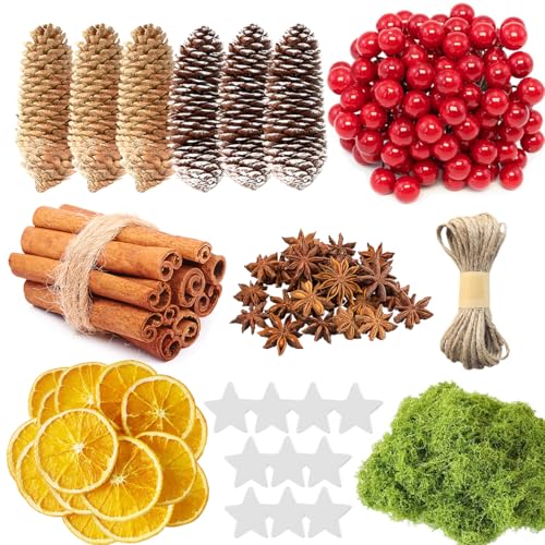 168 Stück Weihnachtskranz Deko, Natur Dekoration Weihnachten Deko...