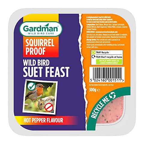 Gardman Squirrel Proof Suet Feast, Green Cover
