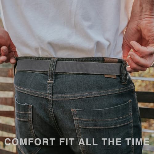 Image of CHAOREN Mens Belt Stretchable - Elastic Golf Nylon Web Adjustable Belt - for Casual Wear