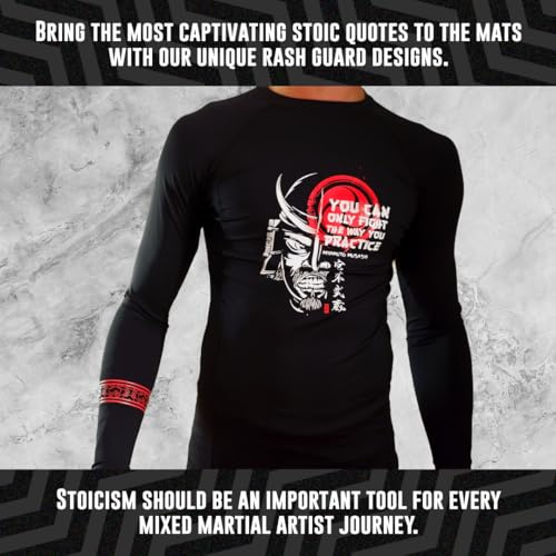 Dioscuri Rash Guard Jiu Jitsu Long Sleeve Compression for MMA Jiu Jitsu Training Zen Buddhist Message by Miyamoto Musashi3