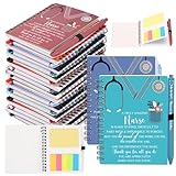 Jetec 20 Sets 2025 Krankenschwester-Wertschätzungsgeschenk, Dankeschön-Geschenke für medizinische Pflegeassistenten, inspirierendes Spiralnotizbuch, Tagebuch mit Haftnotizen, Notizblock,