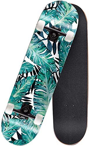 Skateboard, Standard Maple Skateboard, Anfänger Professional Board Jungen und Mädchenbrush Street Dance Board Teen Allrad Roller -
