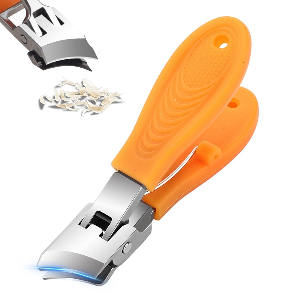 2026 New Wide Jaw Opening Anti-Splash Slanted Nail Clipper Fingernail and Toenail Clippers Clippers for Thick Toenails Angled