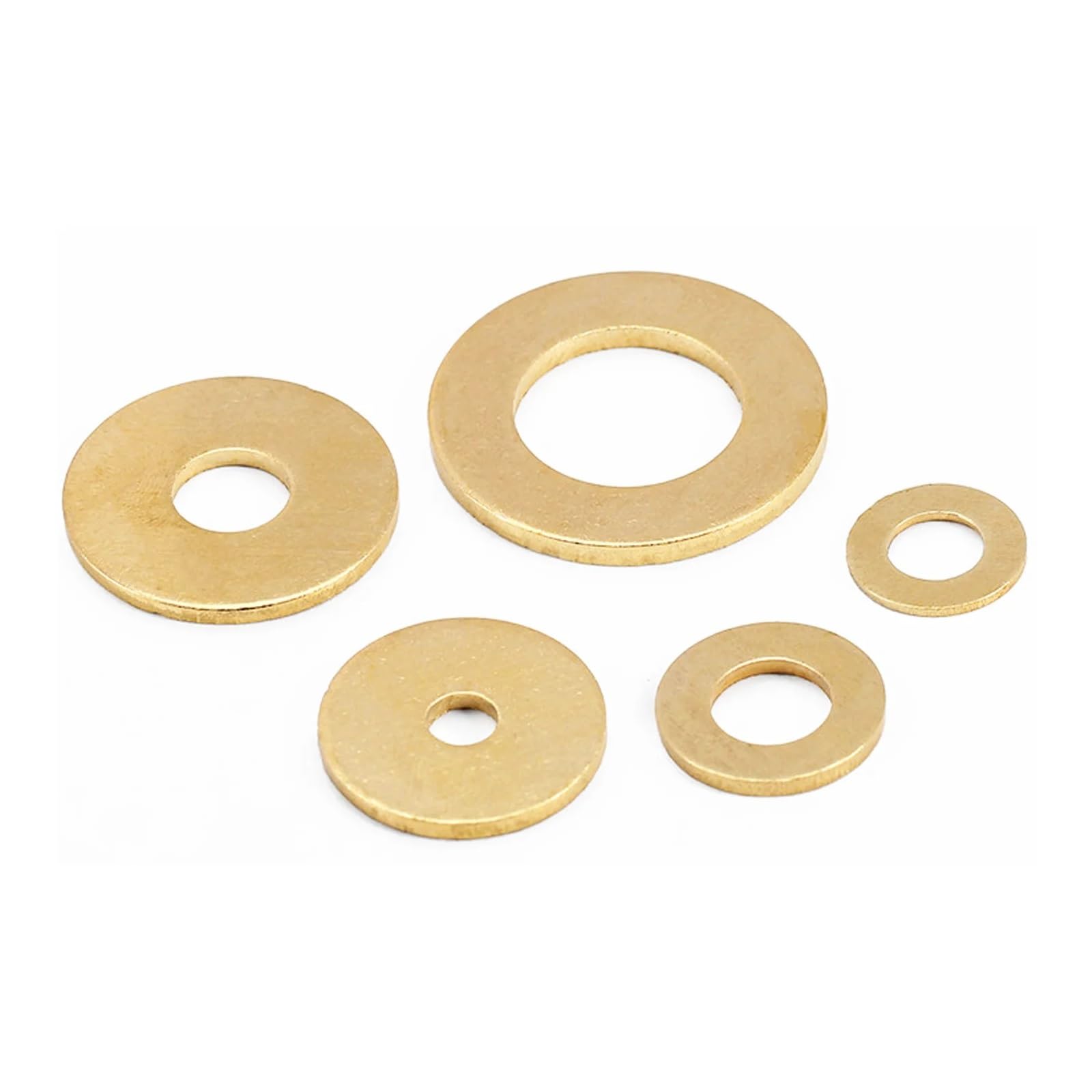 Rondelle plate Rondelle plate en laiton massif, joint d'étanchéité, entretoise, rondelles circulaires à méson(M4x10x0.8(100pcs))