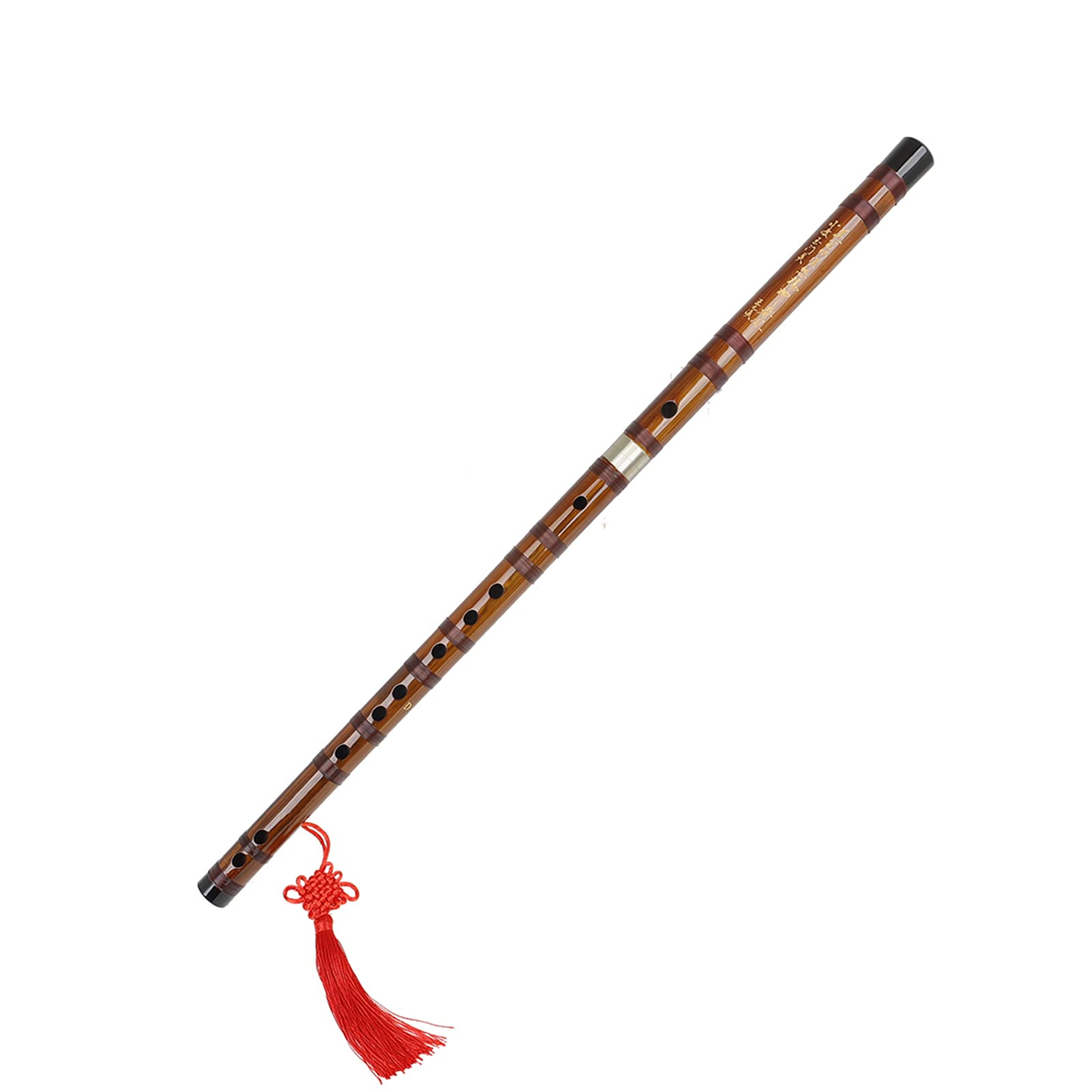 Key of D Flute Bitter Bamboo Dizi Traditional Chinese Handmade Woodwind Instrument with Stora e Ba Chinese Knot for Children Adults Be Inners