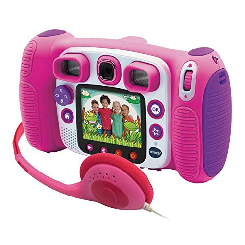 VTech Kidizoom Duo DX – Cámara Infantil 10 En 1 Con Juegos, Filtros, Música MP3, Auriculares Incluidos, Rosa