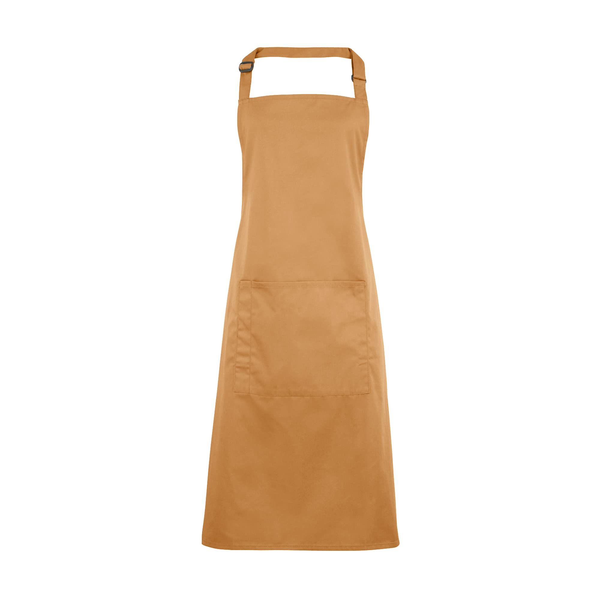 Premier Ladies/Womens Colours Bip Apron With Pocket/Workwear (One Size) (Camel)
