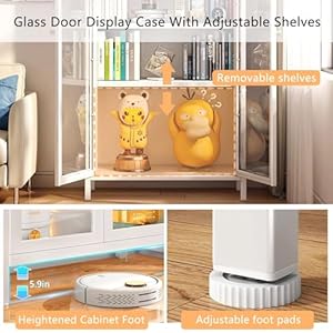 Talldisplaycabinetwithglassdoors5tiercuriocabinetwith4adjustableshelves67metalcabinetdisplaycasesforcollectiblestoyshomelivingroompantrywhite Urban Country Home Decor Tall display cabinet with glass doors 5 tier curio cabinet with 4 adjustable shelves 67 metal cabinet display cases for collectibles toys home living room pantry white urban country home decor