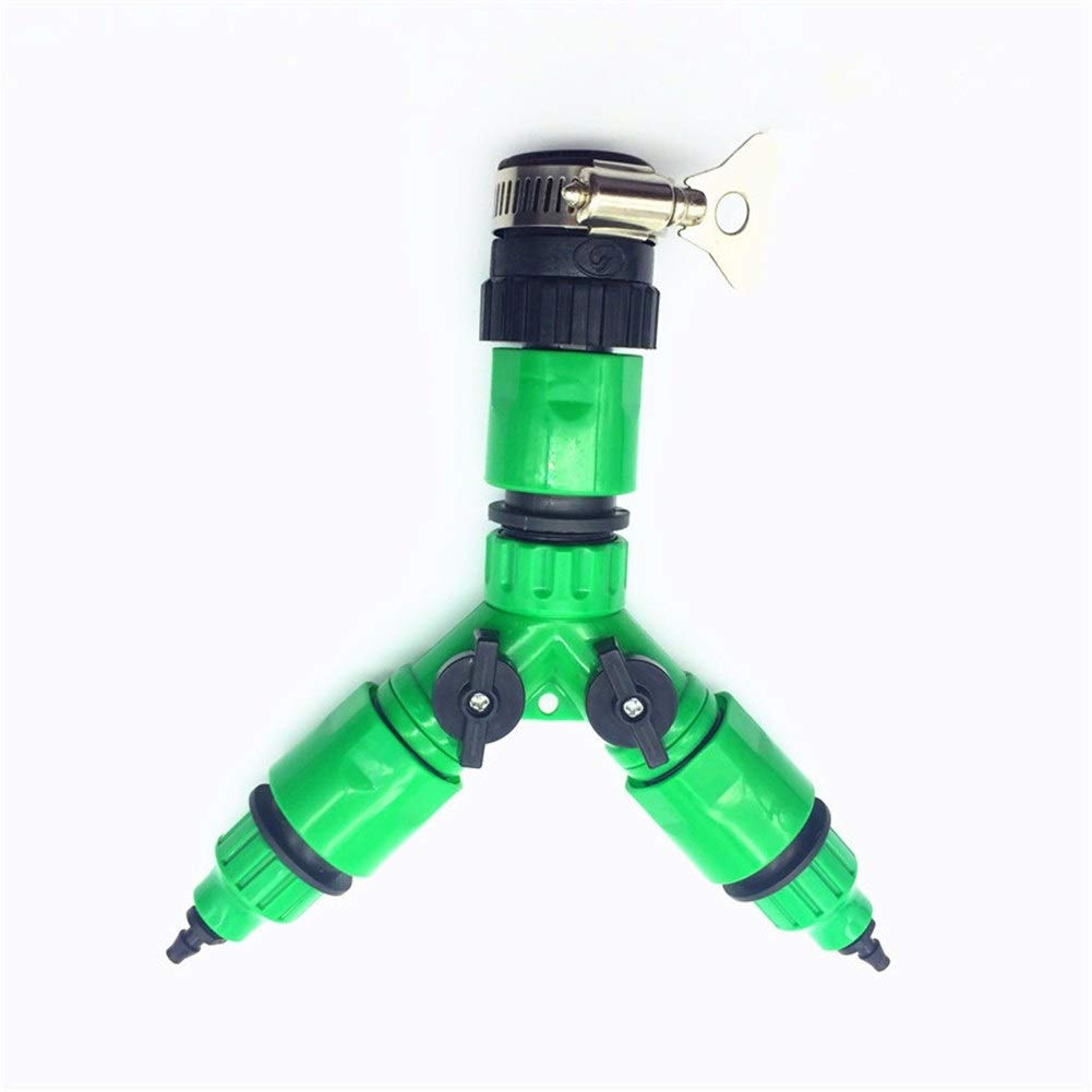 ICXLPMC Pipe Connector 1Pc Water-tap Connector 3/4' Connection Pipe 1/4' Barbed Quick Connector Two Lines Couping Valve Hose Drip Irrigation (Diameter : 4mm or 8mm Hose) ICXLPMC