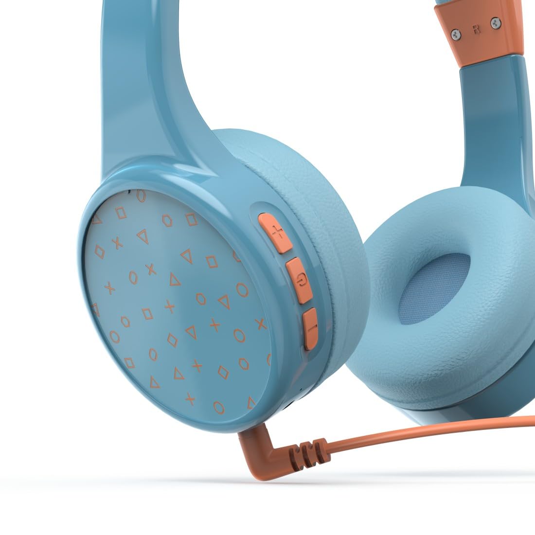 Hama | Auriculares inalámbricos para niños (Cascos Bluetooth con limitador de Volumen, micrófono, Flexibles, Ajustables, hasta 40h música) Azul