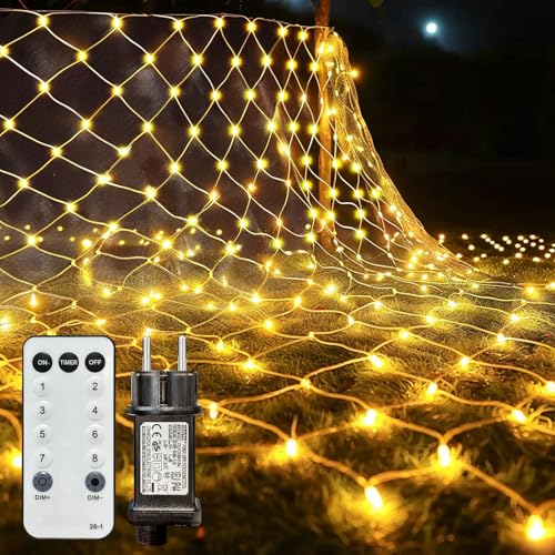 Lichternetz Außen, 6,5 m x 1,5M 360 Weihnachten Lichterkette Außen...