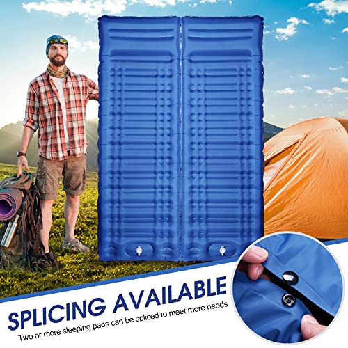 Arlierss Isomatte, 12CM Dicke Luftmatratze Camping mit Fußpresse Pumpe und Kissen, Anti-Ripstop Tragbar Schlafmatte Outdoor für Wandern, Strand – Bild 5