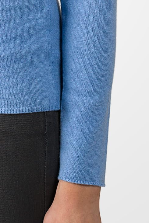 Image of JENNIE LIU Women's 100% Pure Cashmere Long Sleeve Pullover V Neck Sweater