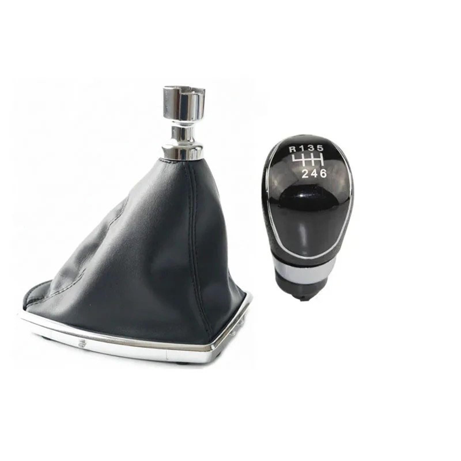 Dufwehr 6 Speed Black Shifter Knob For Kuga I Mk1 For C-Max Gear Shift Knob Lever Change Head Gearbox Shifter Cover Car Accessories(6 Speed Black)