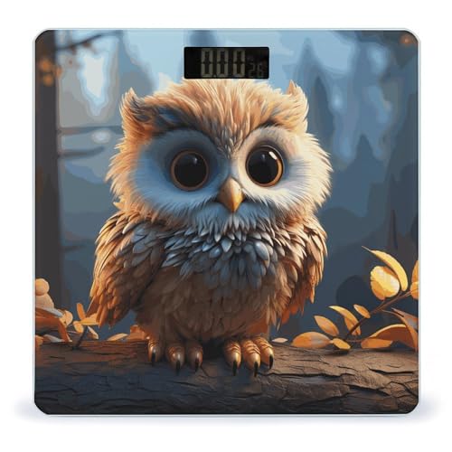 Báscula de Baño Digital Cute Owl de Vidrio Templado miniatura 1