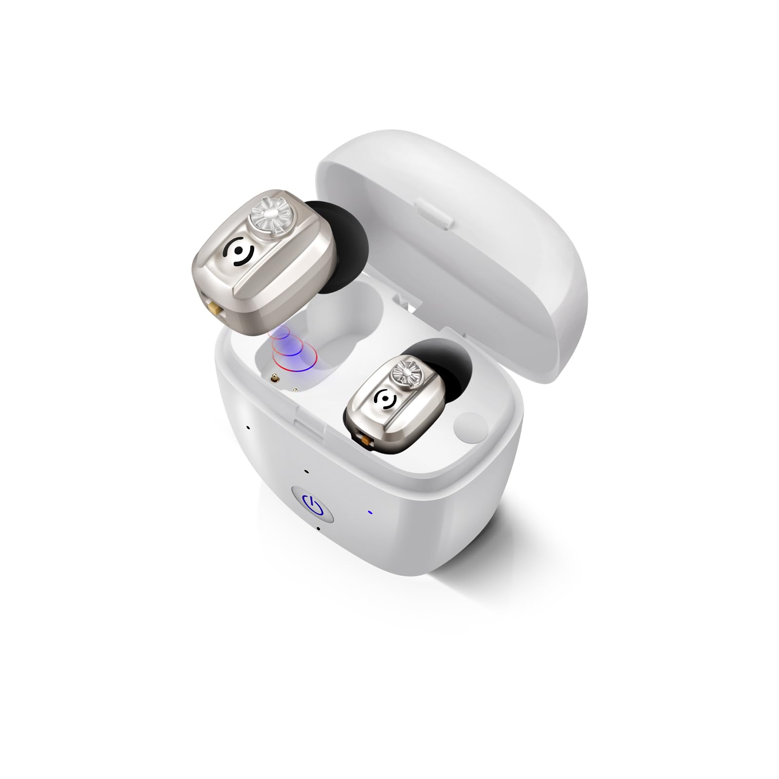 HlfoaihEarbud amplifier Hearing enhancement amplifier Magnetic charging Easy to operate Fashionable appearance Suitable for the elderly and adults