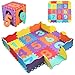 swonuk Alfombra Puzzle para Niños, Puzzle Estera de Juguete de Espuma Sólida, 25 Piezas Grueso (0.47 Pulgadas) para Decoración de la habitación de los niños(Color Aleatorio)