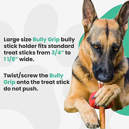 Bully Stick Halter für Hunde - Große Größe - Interaktives Hundespielzeug, Hundeleckerlihalter, Slow Feeder, Leckerli-Spender, Kauspielzeug und Hundesicherheitsvorrichtung