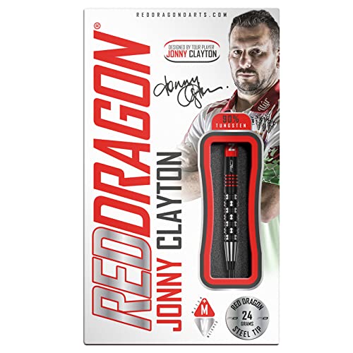 RED DRAGON Jonny Clayton PL Special Edition 24 Gram Tungsten Darts Set including Flights and Shafts (Stems) - Image 4
