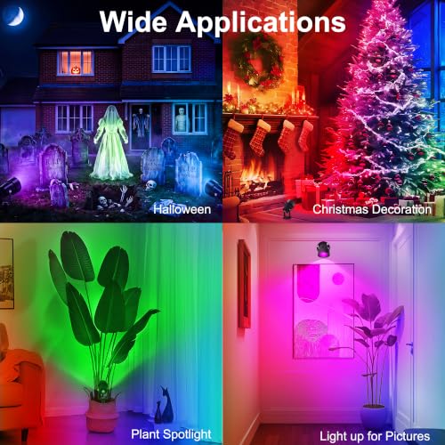 T-SUN Smart RGBW Spot Lights Indoor, Uplights Indoor Spotlights with Remote - image 8