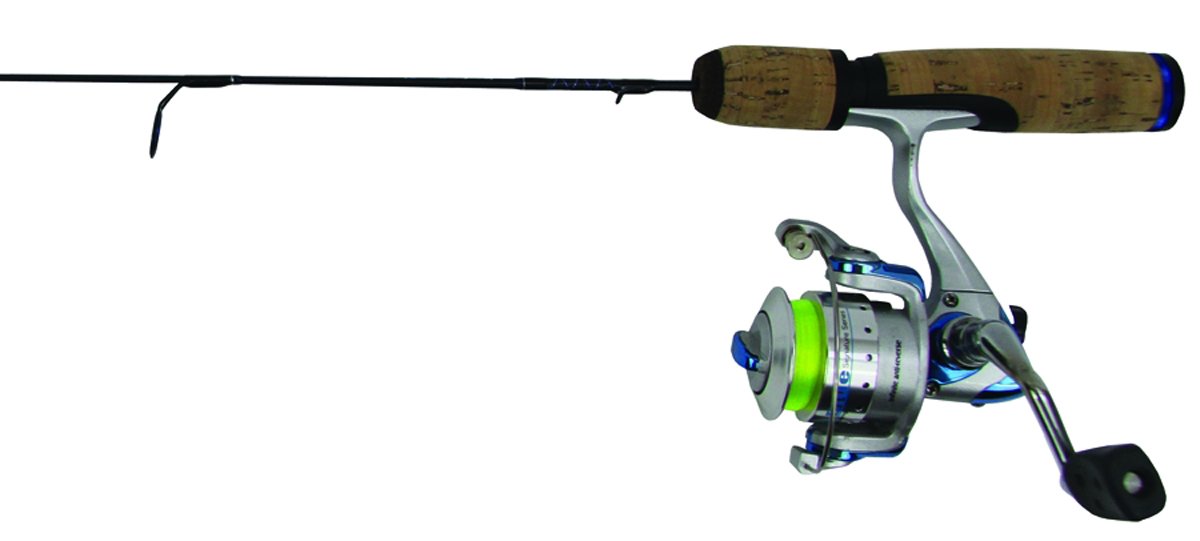 Clam 8370 True Blue Medium Action Rod and Reel Combo, 28-Inch