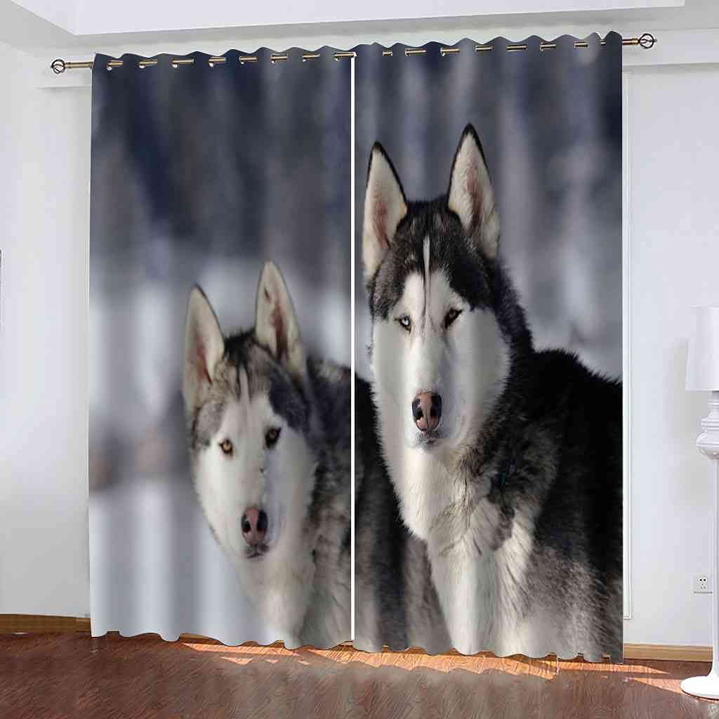 Rideau occultant en polyester lourd isolant avec finition oeillets pour décoration de chambre