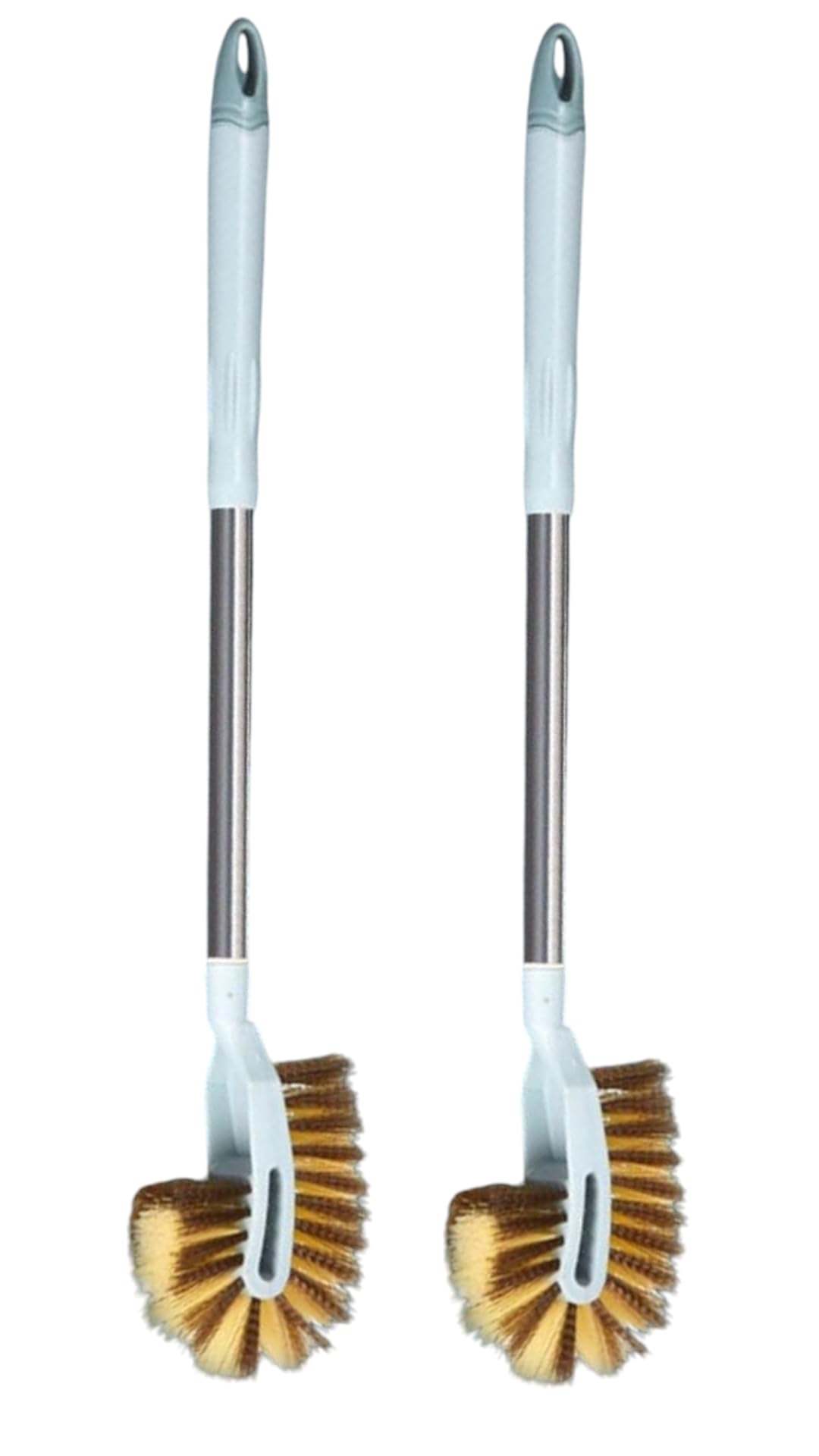 Steel Toilet Brush - Stainless Steel Handle, Nylon Bristles, Replaceable Plastic Head for Bathroom and Toilet Wet/Dry Cleaning (2)-picture-36