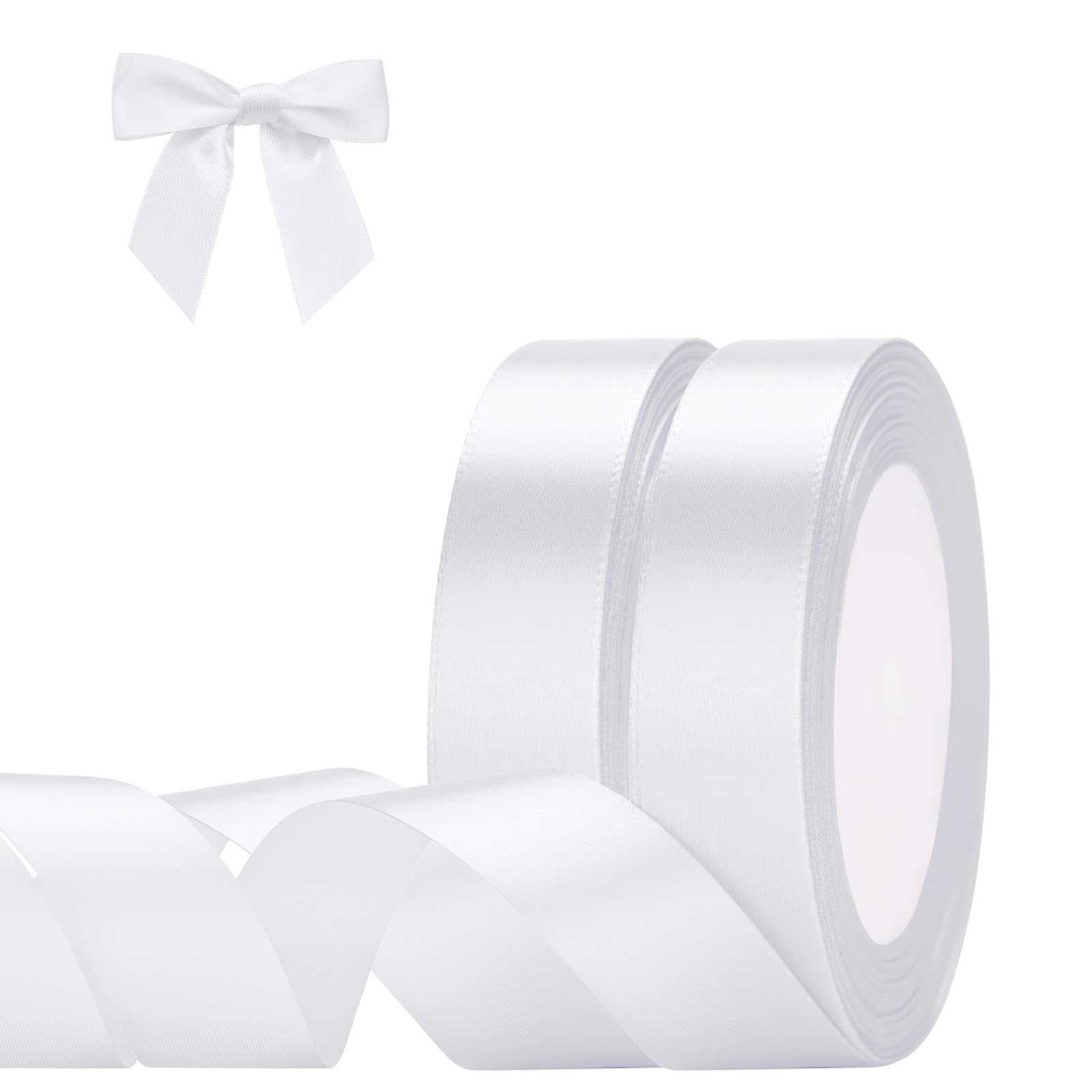 G2PLUS Baby Pink Satin Ribbons 10mm: Thick Fabric Gift Wrap Ribbons for Crafting, Party Decoration, 22m — view 73