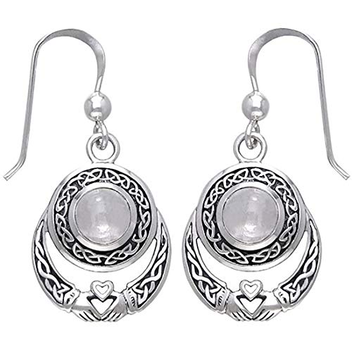 KWUNCCI Celtic Knot Claddagh Dangle Drop Earrings Sterling Silver Plated Irish Earrings for Women Girls