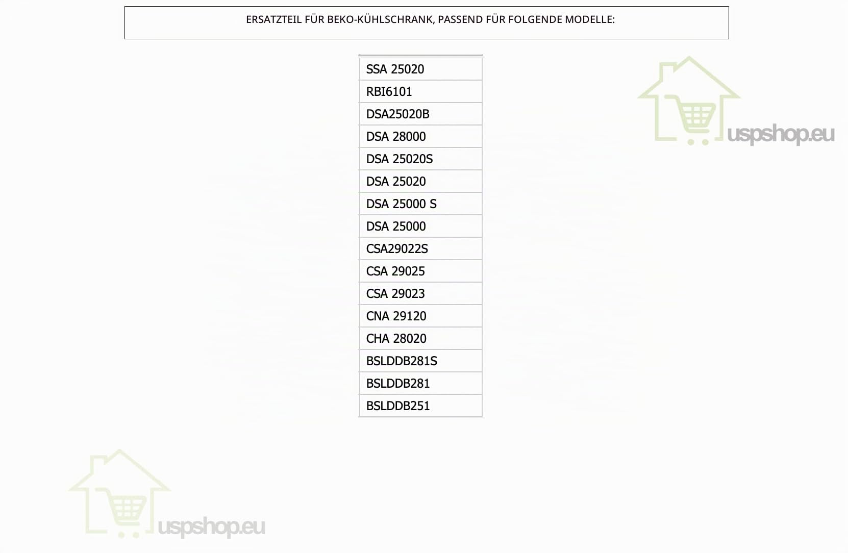 uspshop.eu 4617920500 Ablage für Kühlschrank (Original Beko) Maße: 450 x 302 mm