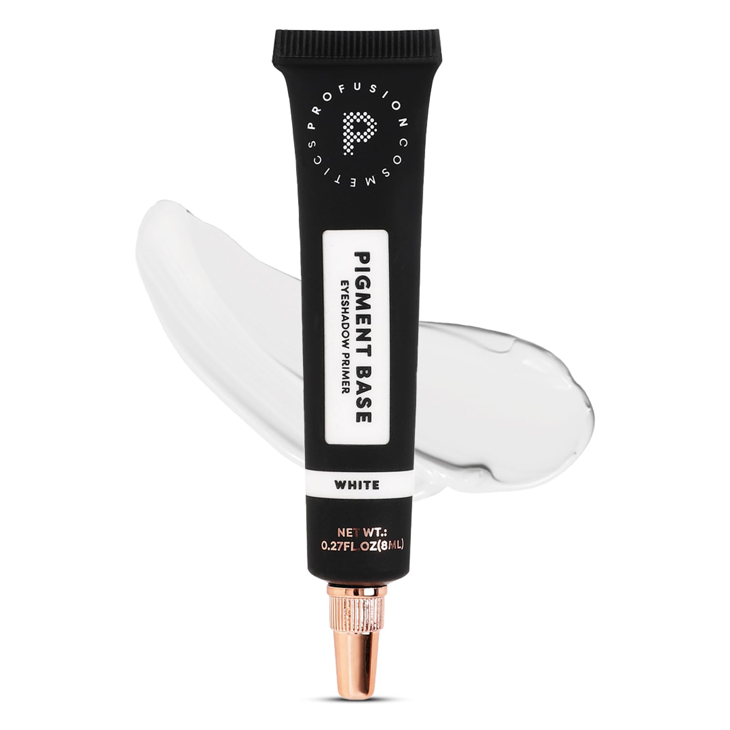Profusion Cosmetics Pigment Base Eyeshadow Primer, Long Lasting and Creamy White Base Primer for Bold Looks, Achieve Stunning and Eye Catching Makeup Looks With Premium Beauty Tool, White
