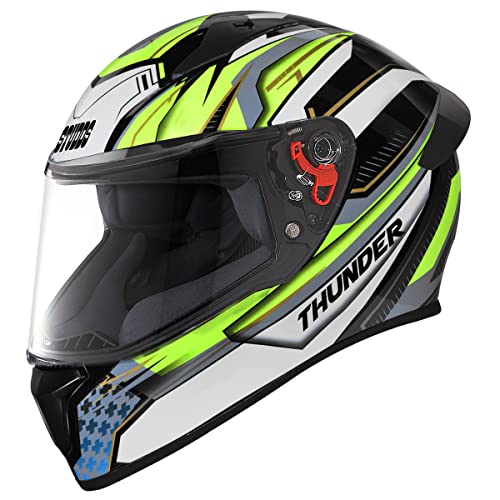 Image of Studds Thunder D8 Full Face Helmet with Clear Visor ( Black N5, L)