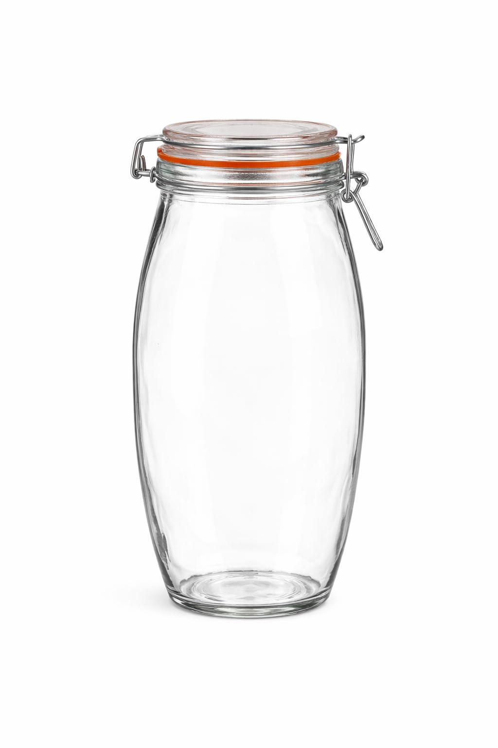Set de 6 tarros XXL de 1900 ml con cierre de palanca – Tarros de vidrio extra grandes con junta de goma, herméticos & reutilizables – Transparentes
