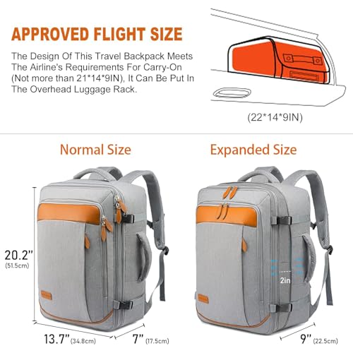 LOVEVOOK Carry on Backpack 45L