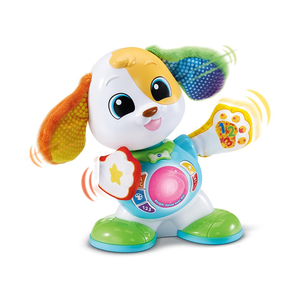 VTech – Boogie Danza Conmigo, Perro Robot Interactivo Que Baila y Canta, Juguete de bebé Brillante y Musical, Juego de Despertar Educativo, Regalo para bebé Desde 9 Meses – Contenido en francés