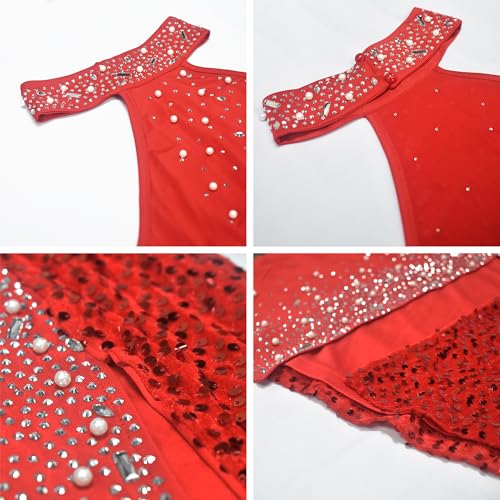 Image of Nagfar Women Rhinestone Sequin Birthday Party Sexy New Year Formal Dress