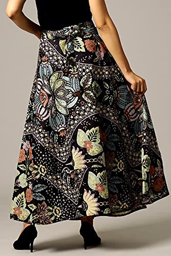 Image of Ravaiyaa - Attitude is everything Cotton Hand Block Floral Printed Wrap Around Women's Free Size Skirt Rapron