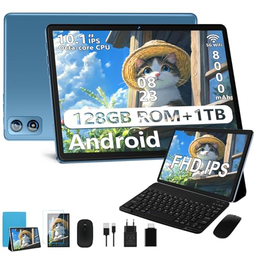 Dghrti Tablet 10 Pollici Android, 8-core 2.0GHz, 22GB RAM+128GB ROM/TF 1TB, UFS 2.1 Flash, 8000mAh,...