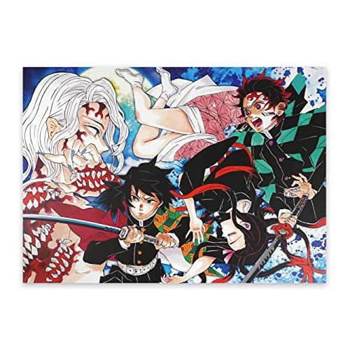 CoolChange Hochwertiges Kimetsu no Yaiba Wandbild auf Hartschaumplatte | Poster 30x42cm | Motiv: Demon Slayer