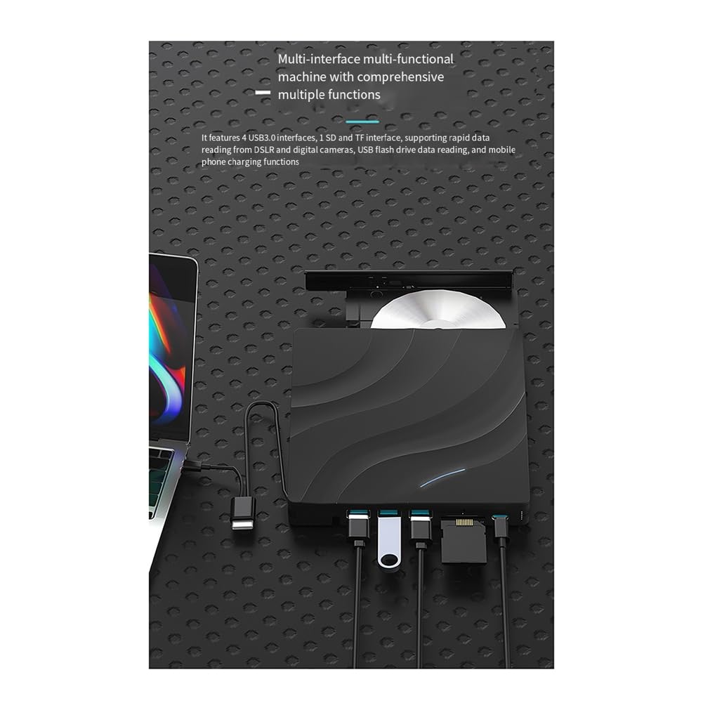 Drive Optique Blu-Ray Externe Portable USB 3.0 avec Lecteur de Lecteur BD-Combo 3D CDDVD Burner pour Ordinateur Portable PC Ordinateur Portable