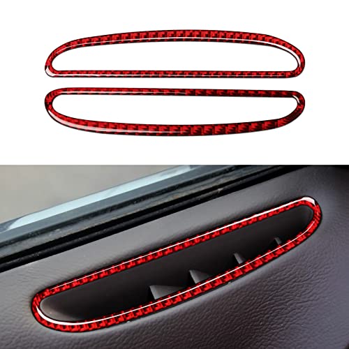 Image of Car Door Air AC Outlet Vent Decals for 2011-2023 Chrysler 300 / 300C / 300S / Limited /Touring /Base Accessories Carbon Fiber Interior Stickers
