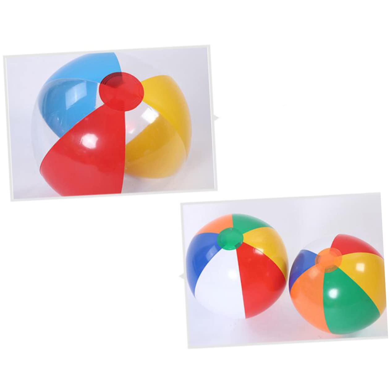 NAMOARLY 6Pcs Inflatable Colorful Beach Balls Summer Fun Pool for Beach Parties Indoor Play and Outdoor Activities Material